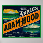 Adam-Hood Apple Crate LabelHood River, OF Poster (Voorkant)
