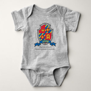 Adam jongens naam & betekenis ridders schild romper