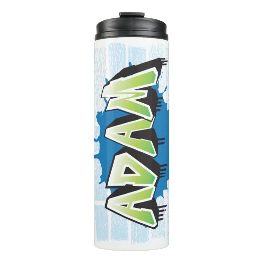 ADAM Jouw naam Graffiti Art Wall Thermal tumbler Thermosbeker (Voorkant)