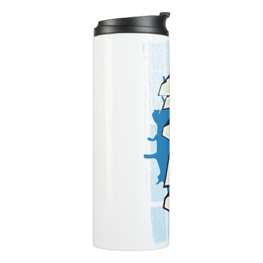 ADAM Jouw naam Graffiti Art Wall Thermal tumbler Thermosbeker (Gedraaid links)