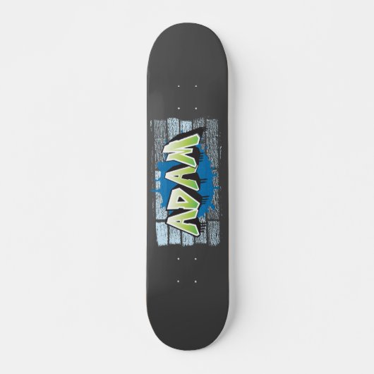 Adam Jouw naam Graffiti Brick Wall stilgezet Persoonlijk Skateboard (Voorkant)