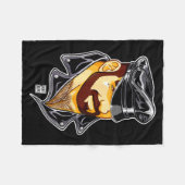 Adam Likes Leather Hat Fleece Deken (Voorkant (Horizontaal))