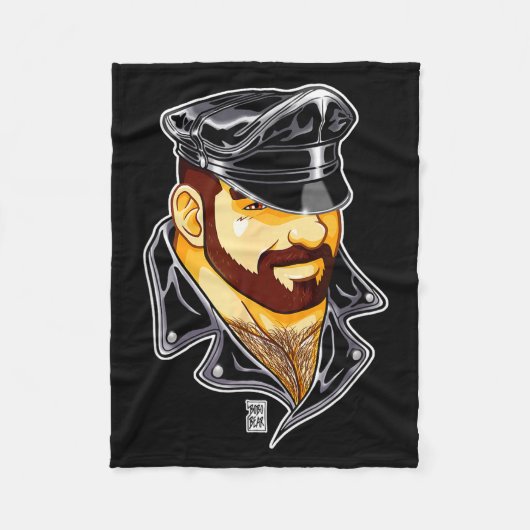 Adam Likes Leather Hat Fleece Deken (Voorkant)