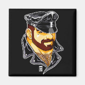 Adam Likes Leather Hat  Magneet (Voorkant)