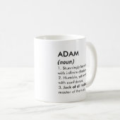 Adam naam, Bewerkbare naam, Aangepaste naam Koffiemok (Voorkant rechts)