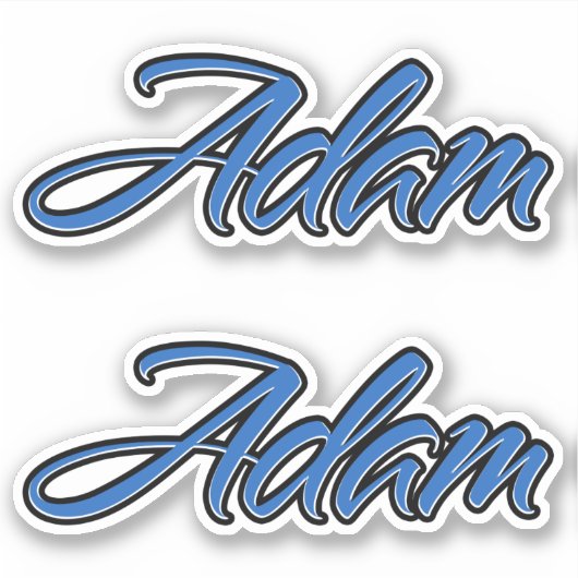 Adam Name blue Aufkleber Sticker Stickerset (Voorkant)