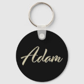 Adam Name whitegold Button Schlüsselanhänger Sleutelhanger (Voorkant)