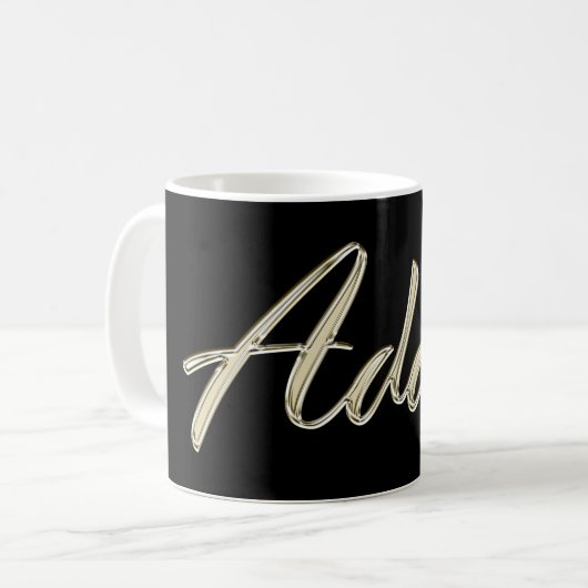 Adam Name whitegold Tasse Teetasse Kaffeetasse Koffiemok (Voorkant links)