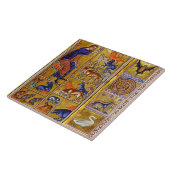 ADAM NAMING DIEREN, MEDIEVAL BESTIARY, DEERS, LION TEGELTJE (Zijkant)