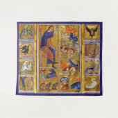 ADAM NAMING DIEREN, MEDIEVAL BESTIARY, DEERS, LION WANDKLEED (Voorkant (horizontaal))