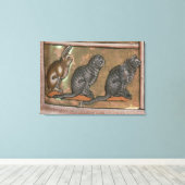 Adam noemde de dieren uit Noord-Midlands Canvas Afdruk (Insitu (Houten vloer))