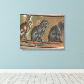 Adam noemde de dieren uit Noord-Midlands Canvas Afdruk (Insitu (Houten vloer))