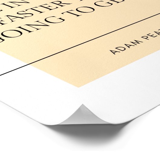 Adam Peaty Quote Poster (Hoek)