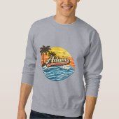 Adam Retro Zonsondergang Naamontwerp Trui (Voorkant)