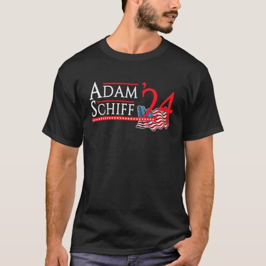Adam Schiff 2024 voor de Amerikaanse Senaat Califo T-shirt (Voorkant)