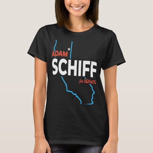 Adam Schiff 2024 voor de Amerikaanse Senaat Califo T-shirt (Voorkant)