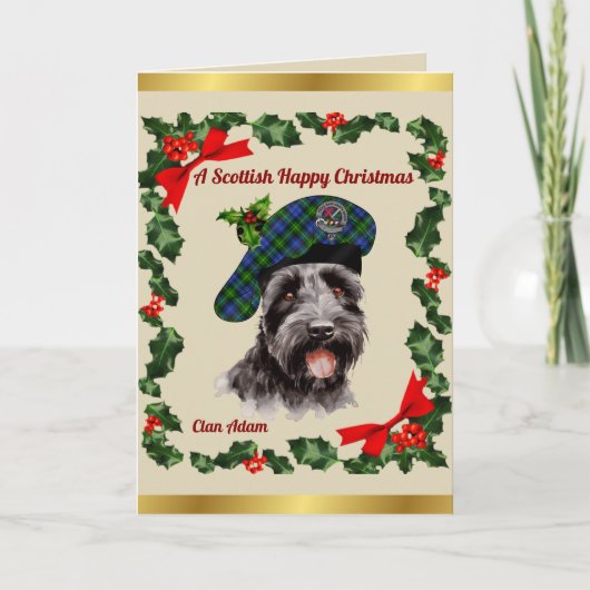 Adam Scottie Dog Gepersonaliseerde Xmas Kaart (Voorkant)