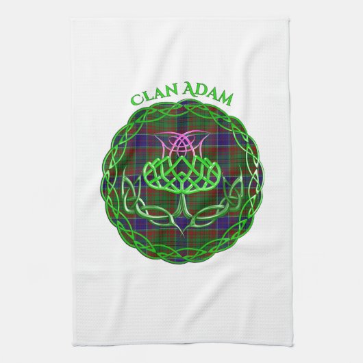 Adam Scottish Tartan Celtic Thistle Theedoek (Verticaal)