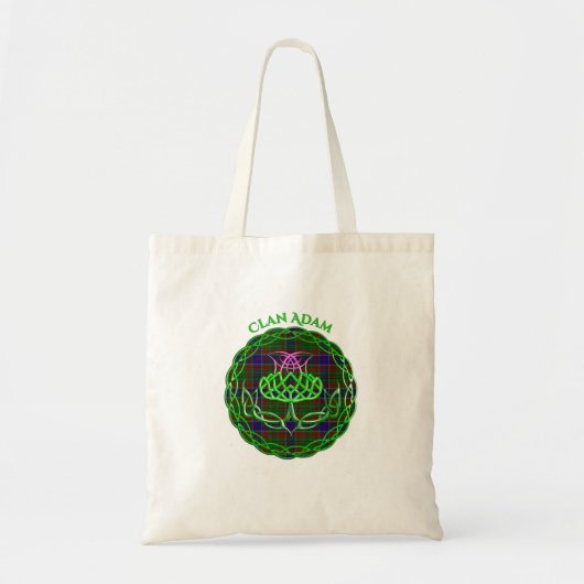 Adam Scottish Tartan Celtic Thistle Tote Bag (Voorkant)