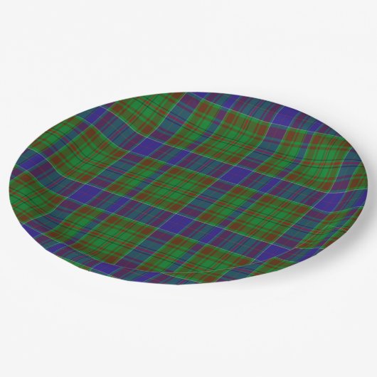 Adam Scottish Tartan Papieren Bordje (Gekanteld)