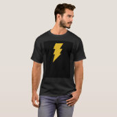 Adam Shazam Black Graphic T-Shirt (Voorkant volledig)