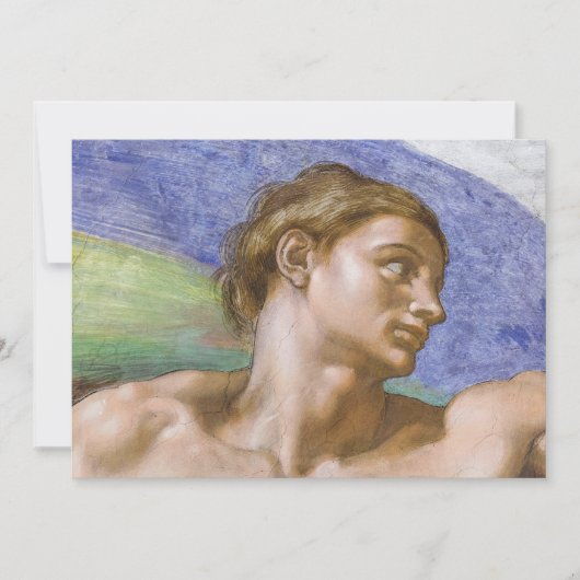Adam, Sistine Chapel van Michelangelo Bedankkaart (Voorkant)