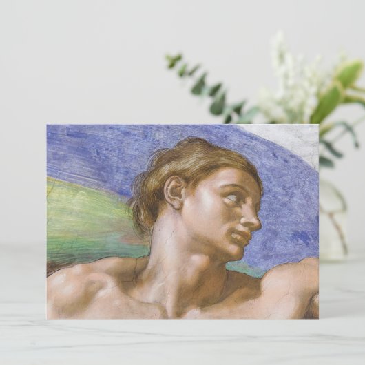 Adam, Sistine Chapel van Michelangelo Bedankkaart (Staand voorkant)