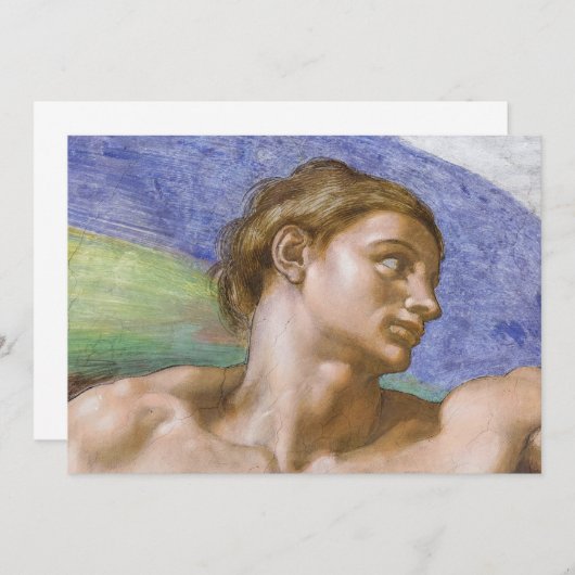 Adam, Sistine Chapel van Michelangelo Bedankkaart (Voorkant / Achterkant)