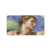 Adam, Sistine Chapel van Michelangelo Etiket (Voorkant)
