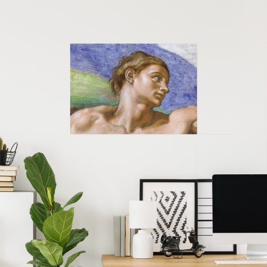 Adam, Sistine Chapel van Michelangelo Poster (Thuiskantoor)