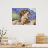 Adam, Sistine Chapel van Michelangelo Poster (Keuken)