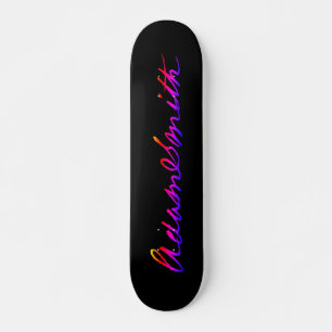 Adam Smith neon handtekening Persoonlijk Skateboard