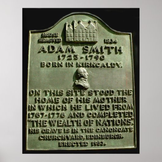 adam smith plaque poster (Voorkant)