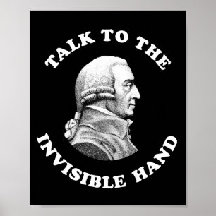 Adam Smith - praat met de onzichtbare hand - grapp Poster