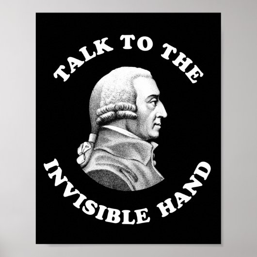 Adam Smith - praat met de onzichtbare hand - grapp Poster (Voorkant)