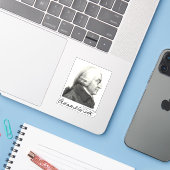 Adam Smith Profiel (met handtekening) Sticker (Laptop met iPhone)
