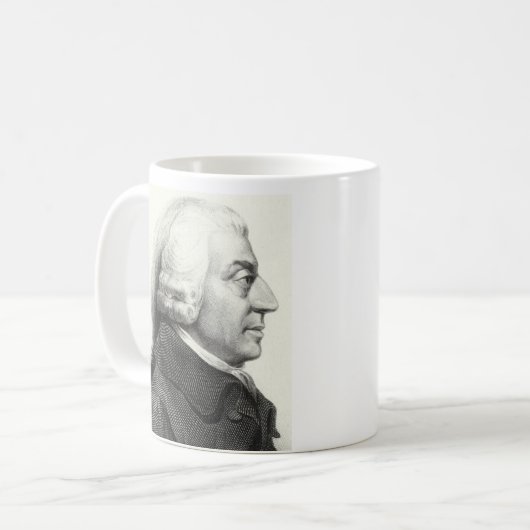 Adam Smith Profile (met handtekening) Koffiemok (Voorkant links)