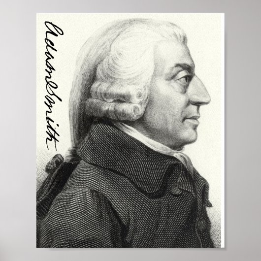 Adam Smith Profile (met handtekening) Poster (Voorkant)