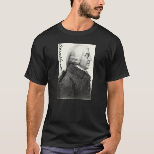 Adam Smith Profile (met handtekening) T-shirt (Voorkant)