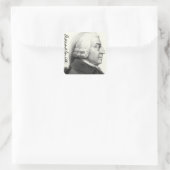 Adam Smith Profile (met handtekening) Vierkante Sticker (Tas)