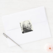 Adam Smith Profile (met handtekening) Vierkante Sticker (Envelop)