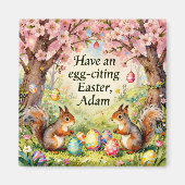 ADAM ~ Squirrels collecting Easter Eggs ~  Magnet (Voorkant)