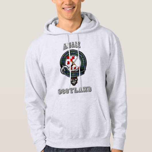 Adam Tartan Clan Badge Athletic Style Hoodie (Voorkant)