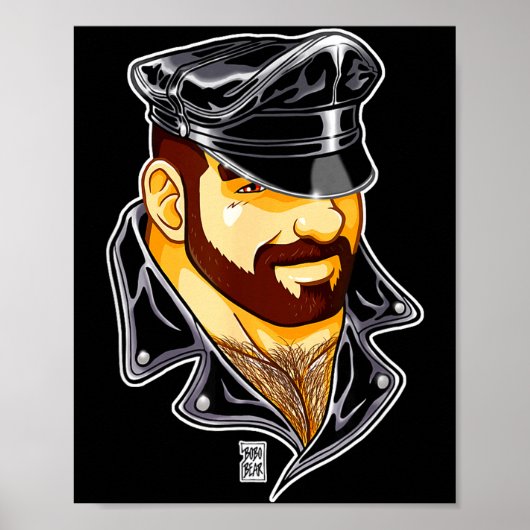 Adam vindt leren hoed leuk poster (Voorkant)