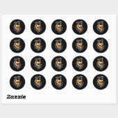Adam vindt leren hoed leuk ronde sticker (Vel)