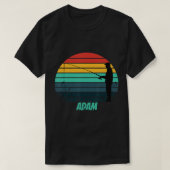 Adam Vist Retro Sunset Name voor Men T-S T-shirt (Design voorkant)