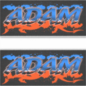 Adam Vorname Name Graffiti Aufkleber Sticker (Voorkant)