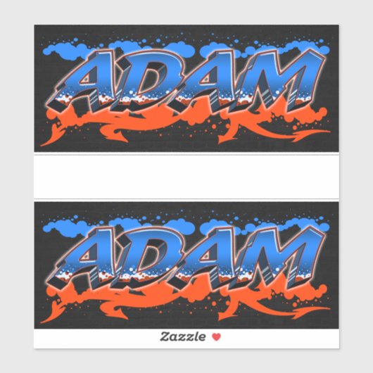 Adam Vorname Name Graffiti Aufkleber Sticker (Vel)