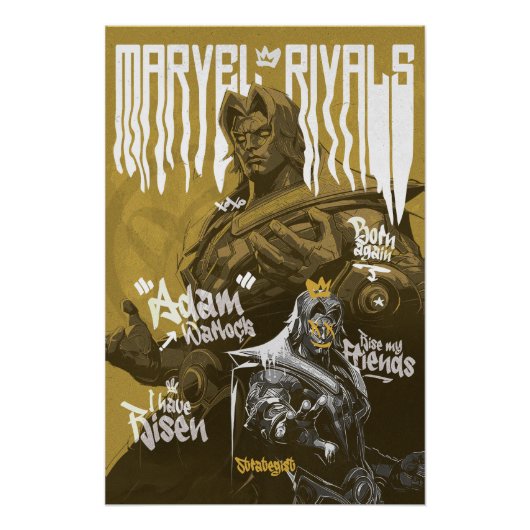 Adam Warlock – Marvel Rivals Fanart Perfect Poster (Voorkant)