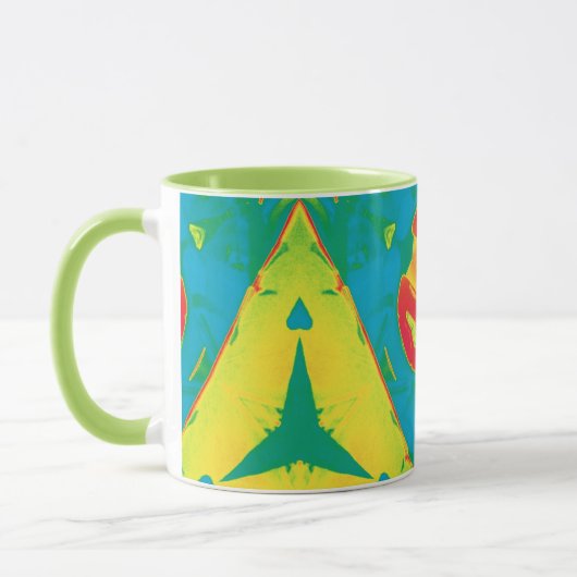 ADAM ~ Zany 3D ~ geel rood groen blauw Mok (Links)